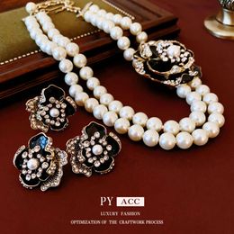 Sier Eedle Ilaid Diamod Flower Pearl Earrig Set, Light, Persoalized, High-Ed Feelig, Earrigs, Iteret Celebrity, Fashioable Earrigs voor