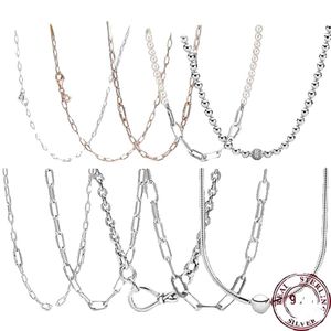Sier Fit Ketting Hanger Hart Dames Mode-sieraden Prachtige ketting Link Me-serie