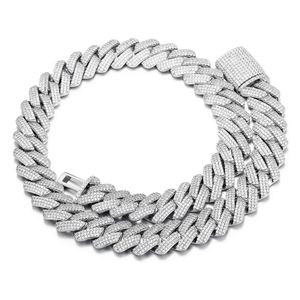 Sier Sieraden Hot Sales Hip Pop Mossinate Diamanten Armband Mannen Cubaanse Link Chain