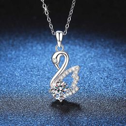 Sier S925 Sterling Pendant 1 Collier Moisanite Collier de mode de mode coréen Femelle D Color Moisanite Diamond Collier Femme