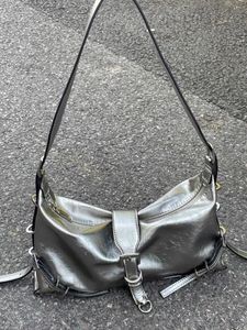Sac à bandoulière Sier pour femmes designer Vintage Motor Handbag Small Square Mobile Phe Sac Femelle Black Underarm Purse Purse nouveau A2YA #