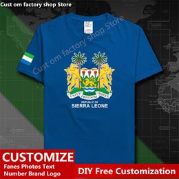 Sierra Leone pays léonais t-shirt personnalisé Jersey Fans bricolage nom numéro marque t-shirt mode Hip Hop ample décontracté t-shirt 220616