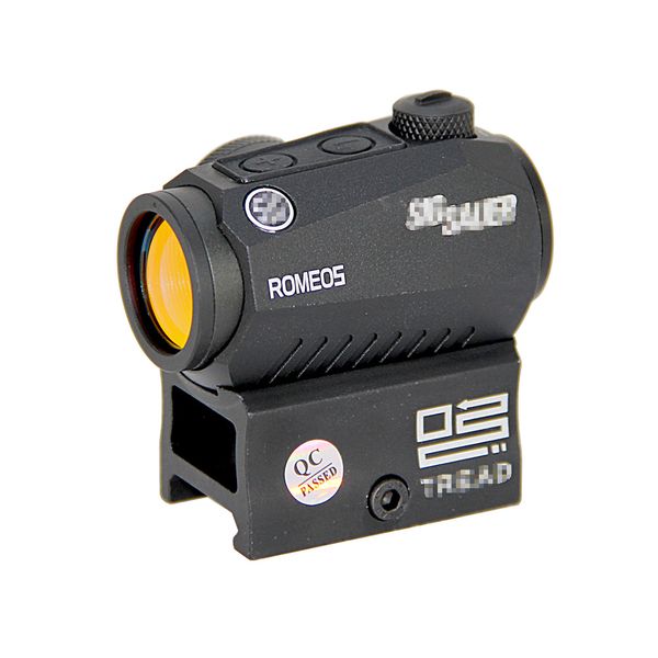 SIG Romeo5 Red Dot Scope 1x20mm Compact 2 MOA Reflex Sight Chasse Riflescope avec 20mm High Low Rail Mount