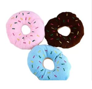 Sightly Lovely Pet Dog Puppy Cat Squeaker Quack Sound Toy Chew Donut Play Toys