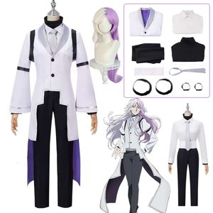 Sigma Cosplay Anime Bungou Stray Dogs 4th Costume Trench Uniform Sigma Wig Halloween Christmas Party Outfit for Men Womencosplay