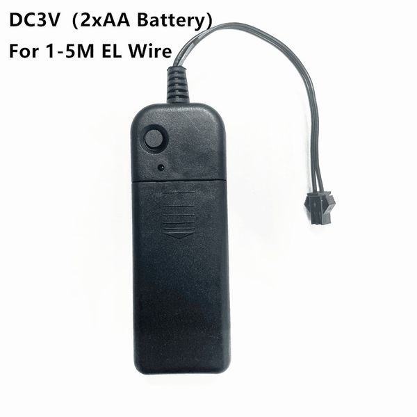 Señal DC 3V AA batería 5V USB 12V adaptador de fuente de alimentación controlador inversor para 1-5M El alambre atmósfera decoración Flexible neón D2.5