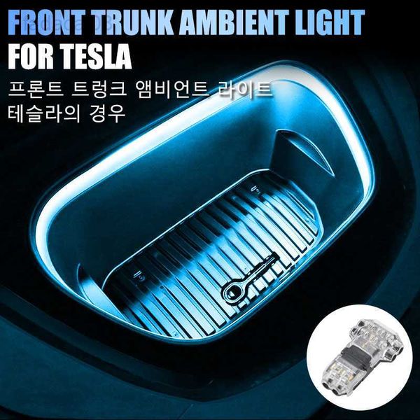 Letrero LED para coche, tira de fácil instalación, iluminación modificada para Tesla Model 3 Y S X 5M, lámpara de neón impermeable, luz delantera para maletero HKD230706