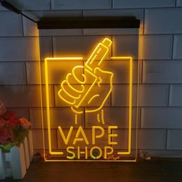 Sign Vape Shop Holding Hand Display LED Enseigne Néon