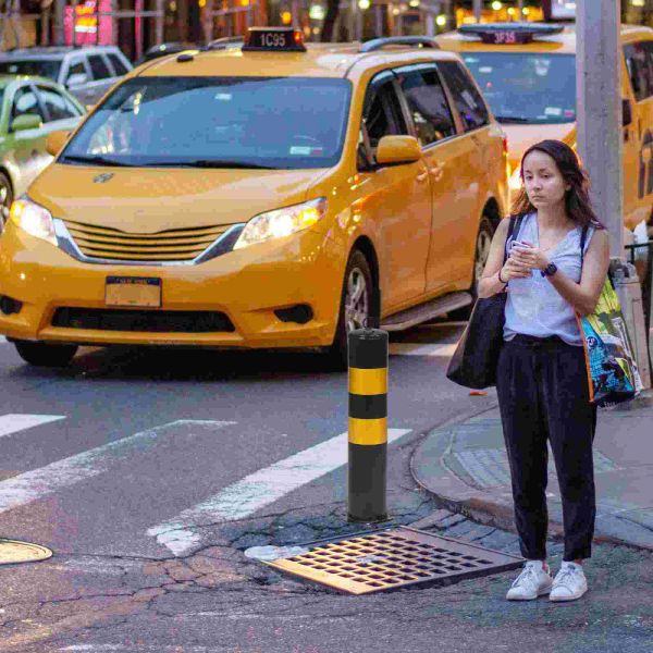 Signal avertissement post-barricades CONE Barrière de parking en métal Gate Gate Traffic Safety Colonne en acier inoxydable Sécurité de l'allée Bollard