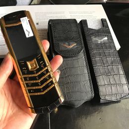 Signature Handmade K7 Luxury telefoon metalen carrosserie enkele simkaart aanpassing Naam Hoge klassieke mobiele telefoon Geen camera roestvrijstalen frame mobiele telefoon