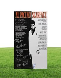 Assinatura filme scarface pintura cartaz impressão decorativa fotos de parede para sala estar sem moldura acessórios decoração para casa 11104274