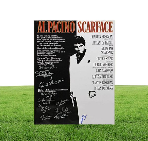 Signature film Scarface peinture affiche imprimer des images murales décoratives pour salon sans cadre accessoires de décoration de la maison 16264909