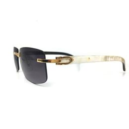 Lunettes de soleil Signature Designer Buffs Wood Brand Lunettes Cadres Hommes Blanc Noir Buffalo Lunettes de soleil en bois Cariter Horn Lunettes Avdpc232o