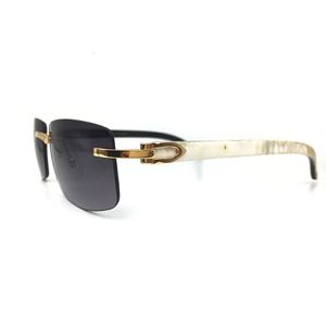 Lunettes de soleil Signature Designer Buffs Wood Brand Lunettes Cadres Hommes Blanc Noir Buffalo Lunettes de soleil en bois Cariter Horn Lunettes Avdpc221c