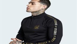 SIK SILK Espagne Shirts Men Siksilk à manches longues T-shirt Men Automne Sweatshirts hip hop