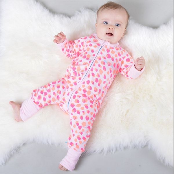 Sika cerf bébé filles barboteuse nouveau-né vêtements de nuit 100% coton infantile combinaison bébé pyjama ensemble bebe roupas 0-24 mois vêtements 210413