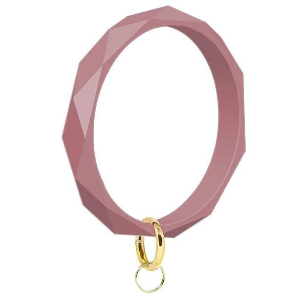 Sile Bangle Key Ring Llaveros de muñeca Hombres Mujeres Bandas de goma Gimnasio Deporte Flexible Rhombus Joyería Llavero Pulseras Drop Entrega DHHG2