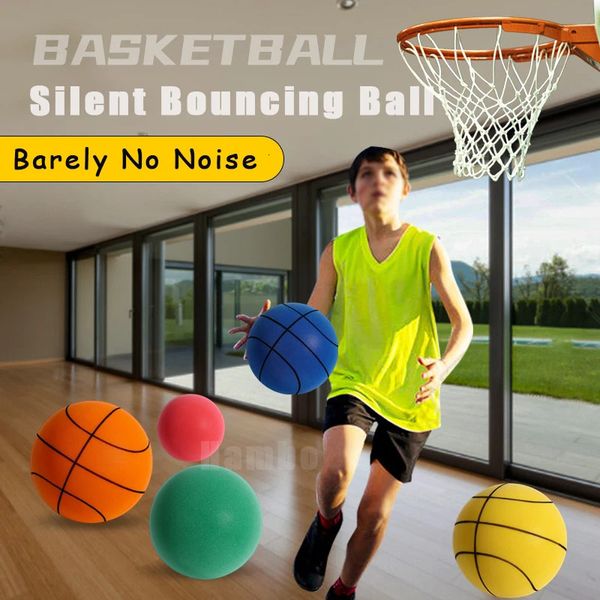 Basketball silencieux Taille 7 Mute de mousse de basket-ball en mousse de basket-ball 24cm Bounce Football Sports Toys 240409