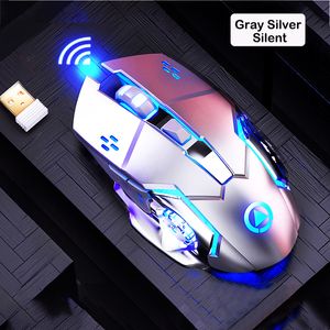 Silent Wireless Mouse 1600 DPI Rechargeable Mouse Gaming 2.4G USB Ergonomic Wireless Gaming Mouse For Laptop Computer