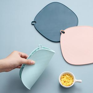 Almohadillas antideslizantes de gel de sílice para tazas, alfombrillas aislantes antiescaldaduras, alfombrilla colgante de comida occidental, decoración de mesa de cocina para restaurante, mantel BH5040 WLY