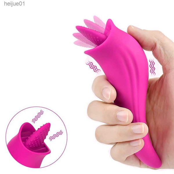 Vibromasseur de langue de gel de silice Stimulateur de vibration de mamelon de clitoris féminin Jouets sexuels oraux pour femmes adultes Masturbateur Produits érotiques L230518