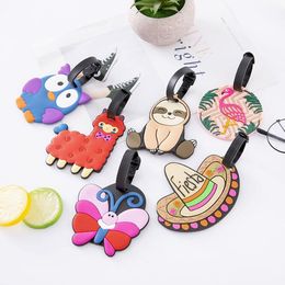 Silica Reizen Accessoires Gel Cartoon Dier Bagage Tags Bagage Naam Tags Koffer Adres Label Houder