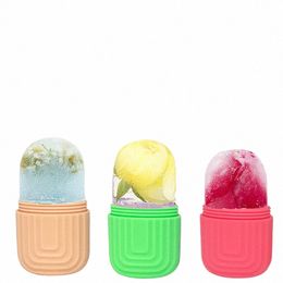 Silice Cactus Bandeja de hielo facial Mini portátil Compr Herramienta de masaje de enfriamiento Durable Masaje facial calmante Caja de hielo Herramienta para el cuidado de la piel w0Co #