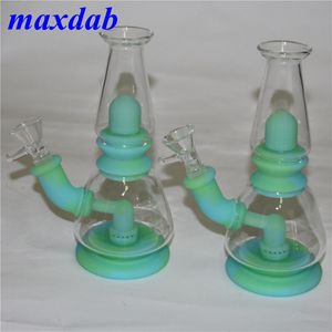 Silicon Bong Dab Rig hookah Vidrio al por mayor Concentrado de silicona Rigs Tubería de agua Bongs Venta directa de fábrica