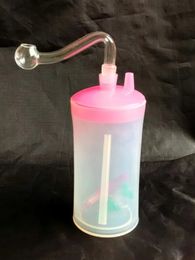 Bouteille de colle en silicone, vente en gros de narguilé en verre, raccords de conduites d'eau en verre, livraison gratuite