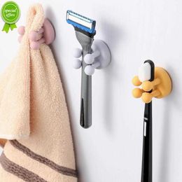 Crochet en silicone universel cuisine auto-adhésif brosse à dents dentifrice serviette ciseaux support polyvalent étanche support de rangement