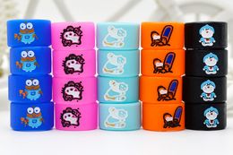 Silicon Band Ringen Gegraveerde Cartoon Siliconen Rubber Bescherming Decoratieve Schoonheid Ring Diameter 16mm Voor EVOD EGO T Twist Batterij