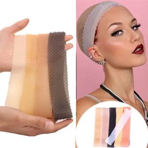 Siliciumpruik Band Elastische pruik Grip Bruine transparante zwarte hoofdband voor fix pruiken Beige haarband zonder gel of lijm non -slip