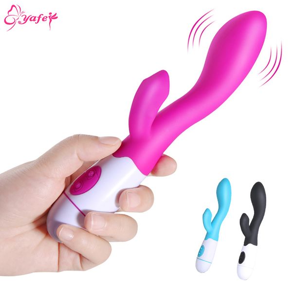 Silicone 30 vitesses G-spot gode vibrateurs lapin vibrateur pénis Clitoris stimulateur Flexible Anal Massage sexy jouets pour femme