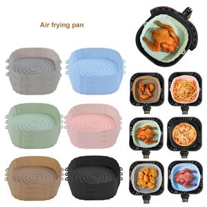 Friteuses à air en silicone Plats de cuisson Four Plaque de cuisson Pizza Poulet frit Airfryer Casseroles en silicone Réutilisable Air-fryer Pan Liner T9I002579