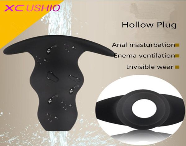 Plug Anal en Silicone creux godemichet Anal lavement perles anales jouets sexuels anaux pour femme hommes masseur de Prostate produits gays adultes 07019959702