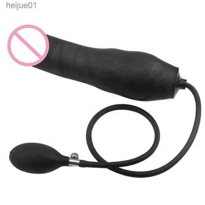 Siliconen Anaal Plug Opblaasbare Dildo Butt Brancard Pomp Uitbreidbaar Stimulator Seksspeeltje voor Vrouwen Mannen L230518