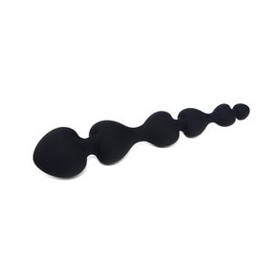 Plug anal en silicone sans vibrateur masseur de prostate masculin perles bout à bout A654