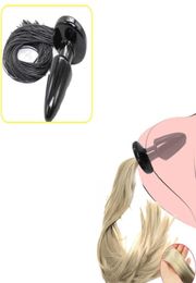 Siliconen Anale Plug Unisex Blond Paard Spelen Butt Plug Lange Zijdeachtige Paardenstaart BDSM Fetish Dieren Rollenspel Paardenstaart Plug Seksspeeltjes X6743155