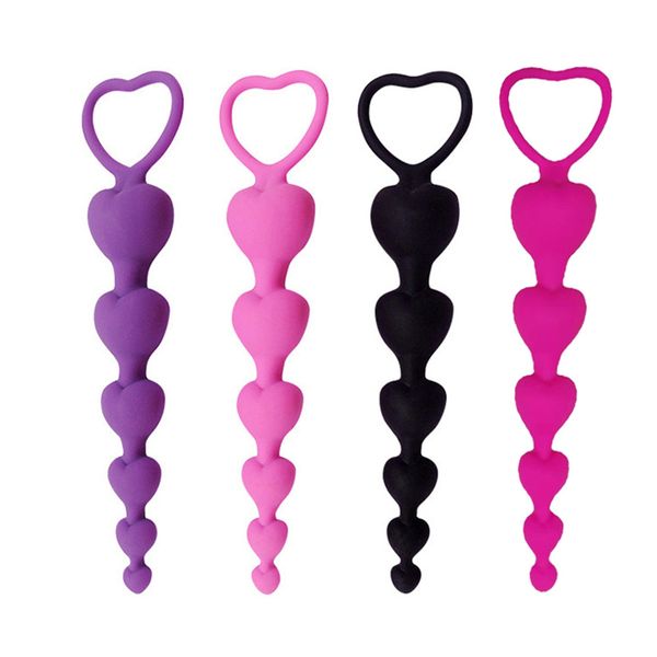 Silicone Anal Vibromasseur Butt Plug Clitoris Masseur Produits de Sexe Perles Bouchons Jouets