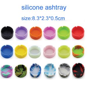 Cenicero de silicona tipo redondo diámetro 8,3 cm como cenicero portátil ecológico varios colores para elegir sin DHL