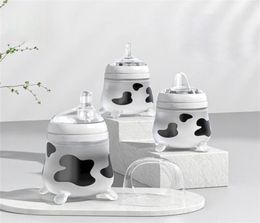 Bouteille d'alimentation en silicone Babe mignon vache imitant le lait maternel pour les fournitures antichoking anticoliques du bébé né 2204141807827