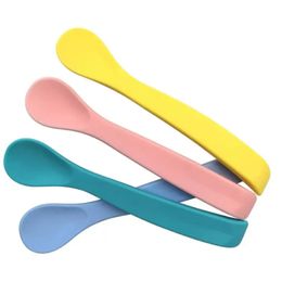 Cuillères de complément alimentaire en Silicone pour bébé, vaisselle pour bébé, cuillère d'alimentation, outil d'assaisonnement LK282