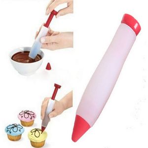 Siliconen Bakken Gereedschap Embossing Gun Chocolate Jam Embossing Pen Cake Melken Olie KK669