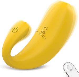 Vibrateur de gode en forme de banane en silicone - vibrateur de gode à point G multifonction avec 9 modes de vibration