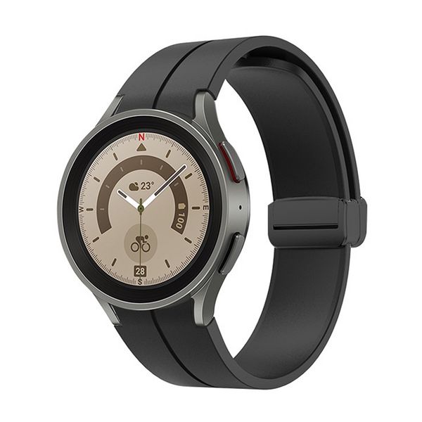 Bracelet en silicone pour accessoires Samsung Watch Pro 5 45mm Bracelet à boucle magnétique