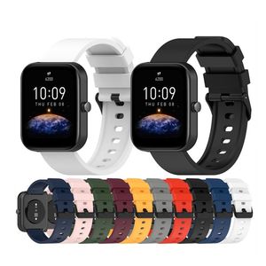 Silicone Band Strap for Amazfit Bip 3 U Bip3 2mini pop pro Smart Watch Bracelet Replacement Wristband Belt Adjustable Wriststrap