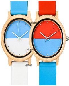 Silicone Band Wood Watch voor paar mannen dames minnaar039s kwarts polshorloge simple minimalistische stijl creatieve wijzerplaat student klok w2104382