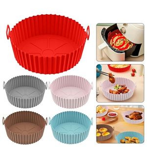 Silicone Panier Pot Doublure De Plateau Pour Air Friteuse Four Accessoires Pan Moule De Cuisson Pâtisserie Ustensiles De Cuisson Cuisine Roman Forme Réutilisable 1104