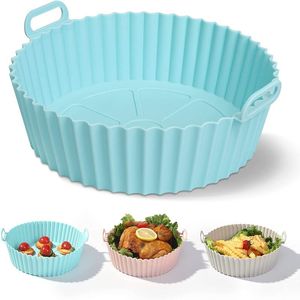 Silicone Basket Pot Tray Liner For Air Fryer Oven Accessories Pan Baking Mold Pastry Bakeware Kitchen Novel Shape Reusable RRC479