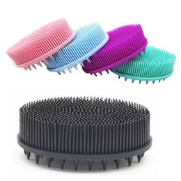 Siliconen body borstel baby shower spons droge massager badhanddoek voor body bast siliconen body scrubber rug scrubber nieuw